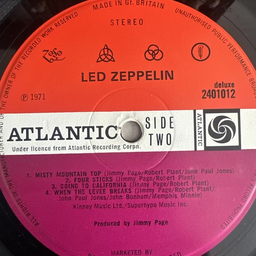 Led zeppelin 1971 vinyl - iv, uk